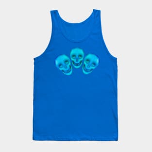 Triplet halloween spooky skull look at your eyes Tank Top